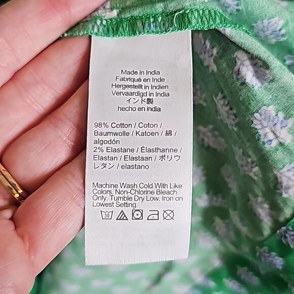 NWOT J.crew 16 Short Sleeve Cinch tie Waist shirt dress green - Picture 8 of 11